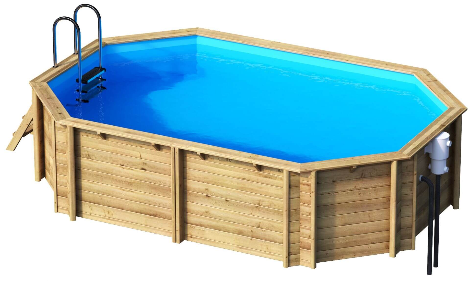 27113205 Tropic 510 wooden pool, pine, DB, Ht:120 Бассейн плавательный с деревянной отделкой бортов