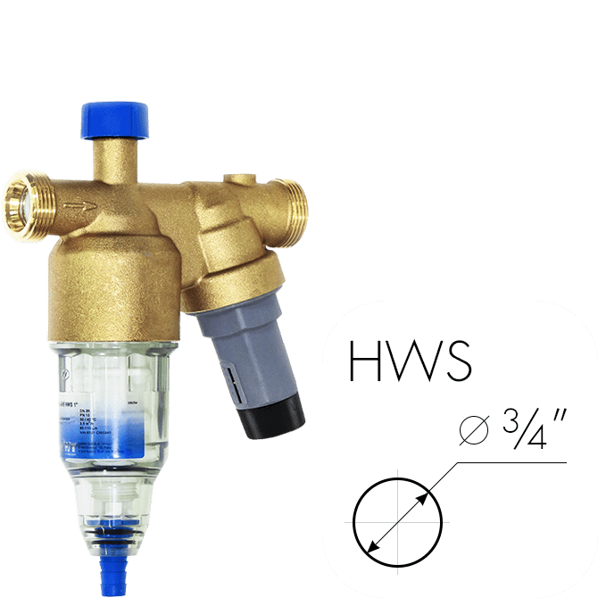 Фильтр с редукционным клапаном и манометром BWT AVANTI HWS 3/4" - 1"