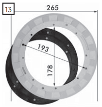 41015040 Main drain BL311, flange, gaskets&screws, white Накладка донного слива