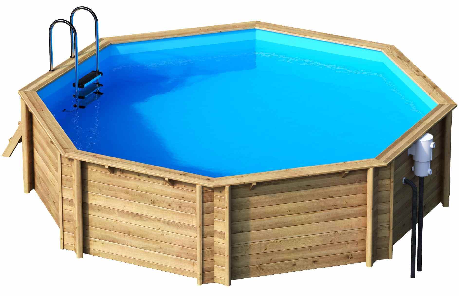 27112205 Tropic 505 wooden pool, pine, DB, Ht:120 Бассейн плавательный с деревянной отделкой бортов